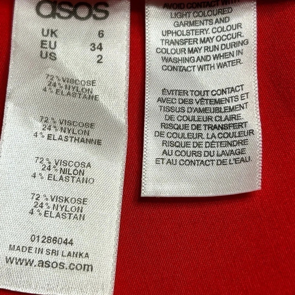 ASOS red halter,fit&flare,cut out dress,  event, coquette - Picture 9 of 10